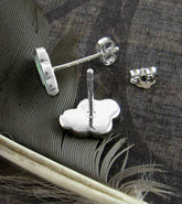 Clouds With Lab Opal Infill Post Earrings | Woot & Hammy